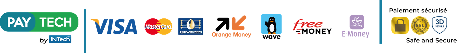 Paiement avec mobile money ou carte bancaire